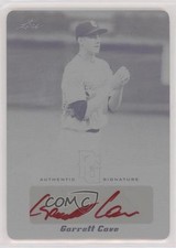 2013 Leaf Perfect Game Showcase Printing Plate Black 1/1 Garrett Cave Auto 8po