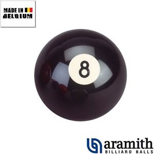 Boule de billard, bille de billards noire Aramith numero 8 de 50,8mm