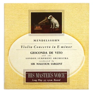 GIOCONDA DE VITO Mendelssohn violin concerto 1953 UK Hmv BLP 1008 10" LP - Bild 1 von 3