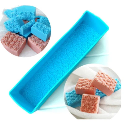 MARKENLOS DIY Silikon Seifenform Rechteck Rose Toast Brot Kerze Schokoladenform