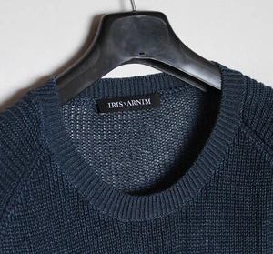 Damen IRIS VON ARNIM "Nasim" Kurzarm Strick Oberteil Pullover 100% Leinen (M/L) - Bild 1 von 12
