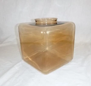 Lámpara cubo cuadrada de vidrio ahumado de colección años 70 lámpara lámpara pantalla 7,5"" - Imagen 1 de 9