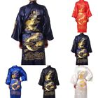 Traditioneller chinesischer Stil Big Dragon Kimono Seide Pyjama für Herren