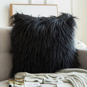 Soft Fluffy Faux Fur Pillow Case Plush Cushion Cover Throw Sofa Bed Home Decor