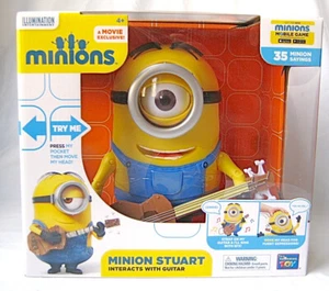 Figura de acción interactiva parlante Despicable Me Minion Stuart con guitarra RARA🆕 - Imagen 1 de 6