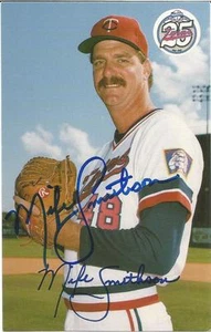 Minnesota Twins MIKE SMITHSON autographed 1986 Team Issue Postcard - Picture 1 of 1