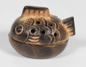 Fish Incense Burner Ceramic Stoneware Figurine - Picture 1 of 5
