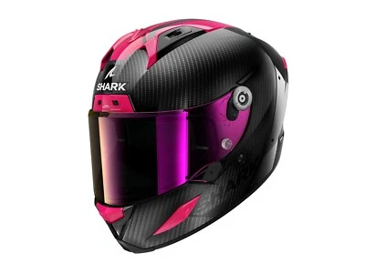 Shark Aeron Carbon Skin Motorradhelm (Schwarz/Carbon/Pink) Gr: M (57) - Bild 1 von 4