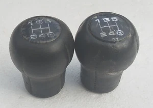 AUDI 80s two 2 speed shift gear knobs vintage leather Genuine Classic cars parts - Bild 1 von 20