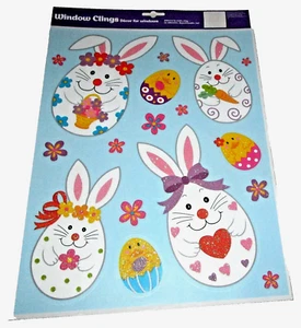 Se adhieren a ventanas de Pascua ~ caras de conejo - Imagen 1 de 1