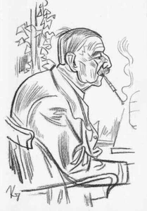 MAX KÖRNER - der RAUCHER - limitierte Lithografie des DDR Künstlers - Picture 1 of 1