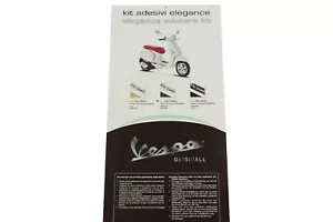 Aufkleber Dekorset Schriftzug "Elegance" Vespa PRIMAVERA 50-150ccm silber/anthr - Picture 1 of 2