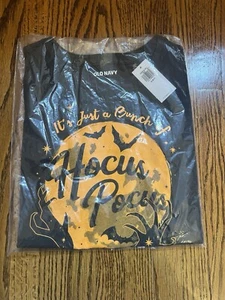 Old Navy “It’s Just a Bunch of Hocus Pocus” girls T-shirt size S (6-7) black NWT - Picture 1 of 3