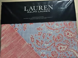 New Ralph Lauren Marley Paisley 3 Piece King Duvet Cover & Shams Set MSRP $385 - Picture 1 of 8