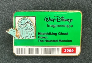 Disney Pin Hitchhiking Ghost 2009 Imagineering ID Badge LE300 Haunted Mansion GR - Picture 1 of 3