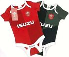 Wales Wru Rugby Babies Body Pram Suit Short Sleeve Baby Grow Vest