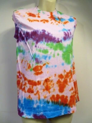 Camiseta Nos Vintage Años 80 Screen Stars Hecha en EE. UU. Tie Dye TYE DIE Rosa Arco Iris M Foto 1 de 4