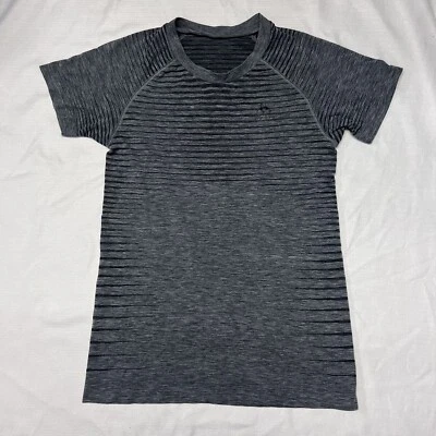 Camisa Deportiva Odlo Rayas Compresión Apretada Gris Pequeña Foto 1 de 4