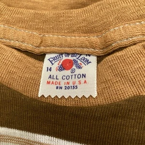 Vintage Dead Stock Fruit Of The Loom Long Sleeve T Shirt & Long Pants Size 14 - Picture 1 of 7