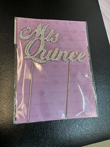 Adorno de pastel de quiceañera PIEDRAS DE ESTREÑIDO PLATA o METAL DORADO QUINCEAÑERA Mis Quince - Imagen 1 de 5