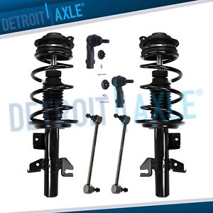 6pc Front Struts Sway Bars Outer Tie Rods Kit for 2013 2014 2015 2016 Dodge Dart