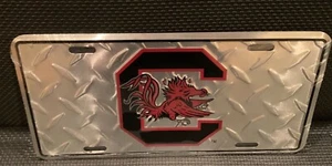 South Carolina GameCocks CAR TAGS Chrome LICENSE PLATE METAL SIGN TRUCK - Picture 1 of 4