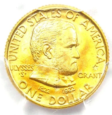Dólar de oro Grant 1922 G$1 con estrella - PCGS MS67+ grado plus - ¡valor de $6,500! Foto 1 de 4