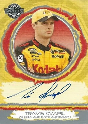 TRAVIS KVAPIL AUTOGRAPHED 2006 WHEELS RACING AUTHENTIC NASCAR PHOTO TRADING CARD - Image 1 of 2