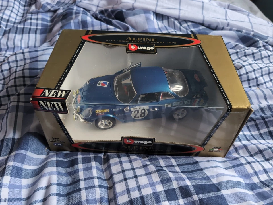 Burago 1/18  A110 RENAULT ALPINE 1600S Tour de Corse Classic Race Rally Car - - Image 1 of 1