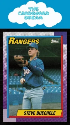 Steve Buechele 1990 Topps #279 Texas Rangers Baseball Card - Image 1 of 2