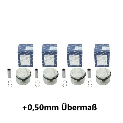 4x Kolben +0,50mm Übermaß für VW Golf 2 Corrado 1.8 16v Kolbenschmidt 93117610 K - Bild 1 von 4