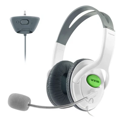 INSTEN White Headset Headphone w/mic for Xbox 360 Live Elite Slim Wireless Controller
