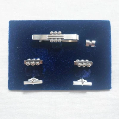 Georg Jensen gemelli e spilla per cravatta in argento sterling 925 autentico - Immagine 1 di 4