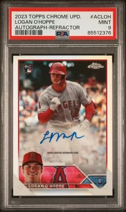 Autógrafo Topps Chrome Update 2023 Logan O'hoppe #ACLOH Refractor PSA 9 - Imagen 1 de 2