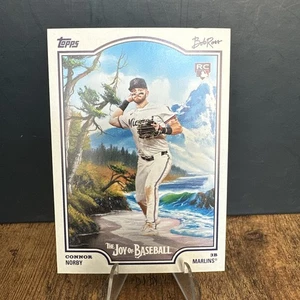 2025 Topps X Bob Ross La gioia di Babseball #82 Connor Norby RC SPEDIZIONE GRATUITA - Foto 1 di 2