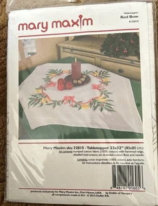 Mary Maxim Red Bow Table topper Kit Sealed - Picture 1 of 1