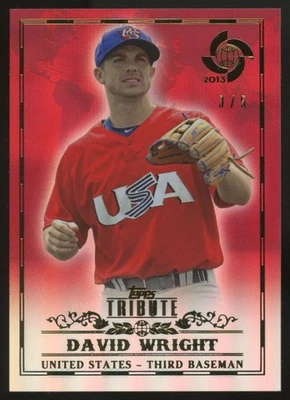 2013 Topps Tribute David Wright Red /5 #50 - Image 1 of 2