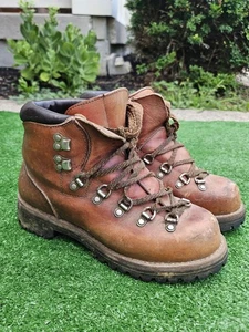 RED WING Irish Setter Hiking Boots MENS 7A Brown Leather 70s Vibram RARE Vintage - Picture 1 of 24