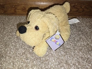 Peluche vintage raro sempre luminoso cucciolo cane spugna panno beanbag  - Foto 1 di 6