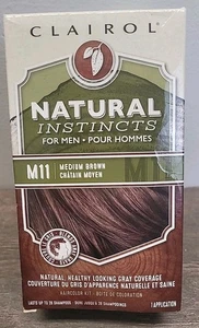 Clairol Natural Instincts For Men M11 Med Brown Haircolor Kit Dye Discontinued - Bild 1 von 4