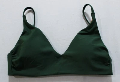 Top de bikini italiano con correa ajustable para mujer Quince cuello en V AR8 verde talla XS  Foto 1 de 4