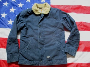Vintage Carhartt US NAVY blue N1 N3 Sherpa DECK sheffield JACKE COAT medium - Bild 1 von 24