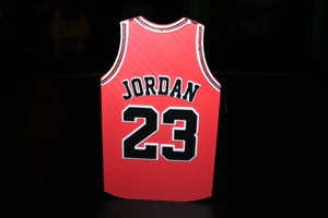 Michael Jordan,Bulls #23 Jersey 3D printed Logo Sign Wall Desk Shelf Art - Picture 1 of 9