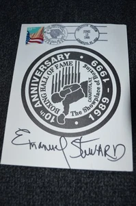 Emanuel Steward signed 4x5 Boxing HOF promo Trainer, Lennox Lewis, Thomas Hearns - Picture 1 of 1