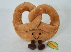 "Juguete de peluche salado marrón pretzel divertido Jellycat 8"" nuevo con etiquetas" - Imagen 1 de 11