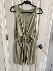 Vestido informal AERIE para damas sin mangas con nudo frontal XL verde - Imagen 1 de 3