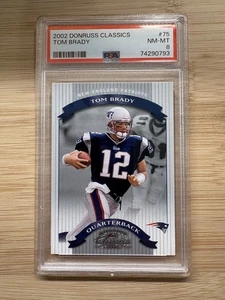 Donruss Classics 2002 Tom Brady #75 Patriots PSA 8 - Imagen 1 de 2