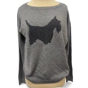 Loft Small grauer leichter Strickpullover schwarz Scottish Terrier Hundeliebhaber - Bild 1 von 9
