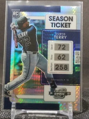 2022 Panini Chronicles Baseball Curtis Terry Contenders Optic Hyper /299  - Image 1 of 2