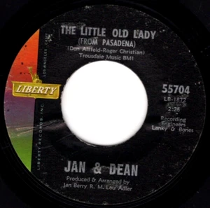 Jan & Dean – The Little Old Lady From Pasadena 1964 Liberty Surf Rock Strong VG - Picture 1 of 2